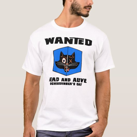 T-shirt Tee - shirt Recherché du chat des schrodinger (Devant)