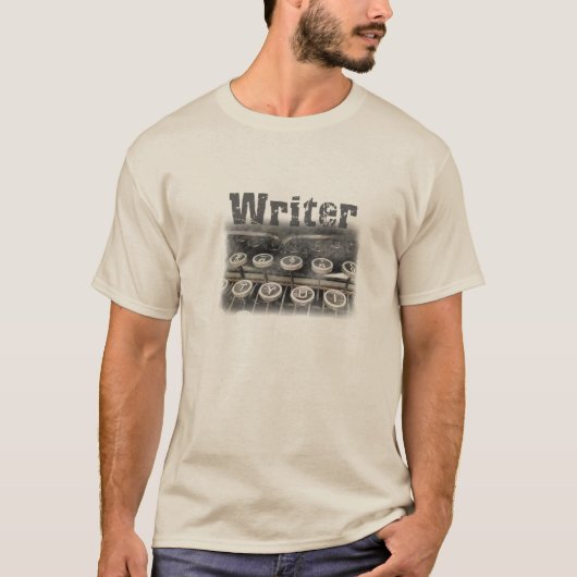 T-shirt Tee-shirt Retro Writer (Devant)