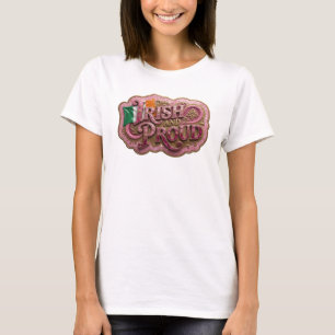 T-shirt Tee-shirt rose vif FIER D'ÊTRE IRLANDAIS