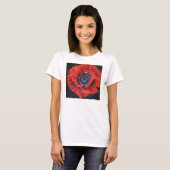 T-shirt Tee - shirt rouge de pavot (Devant entier)