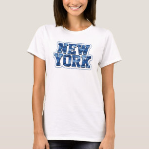 T-shirt Tee-shirt Sharp Blue NEW YORK Statement