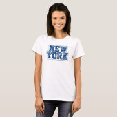 T-shirt Tee-shirt Sharp Blue NEW YORK Statement (Devant entier)