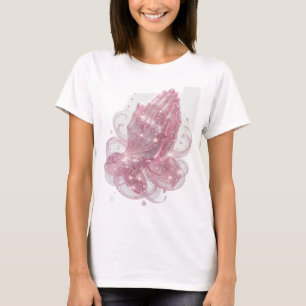 T-shirt Tee-shirt Snappy Rose MAINS EN PRIÈRE