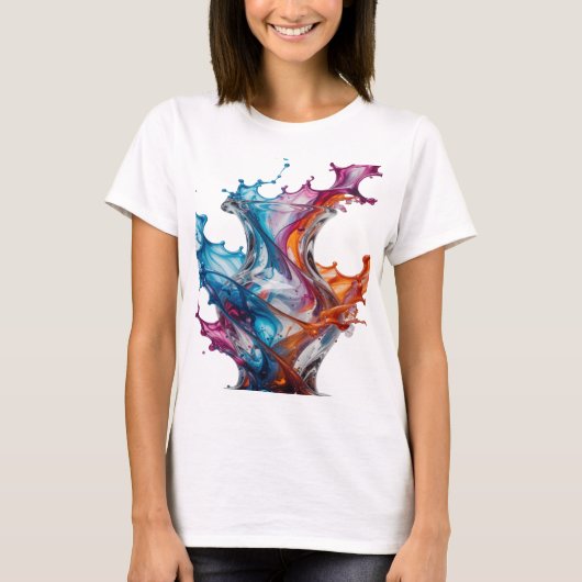 T-shirt Tee-shirt Statement Argent ART ABSTRAIT Statement (Devant)