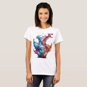 T-shirt Tee-shirt Statement Argent ART ABSTRAIT Statement (Devant entier)