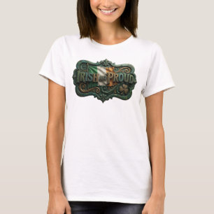 T-shirt Tee-shirt vert Edgy IRISH AND PROUD