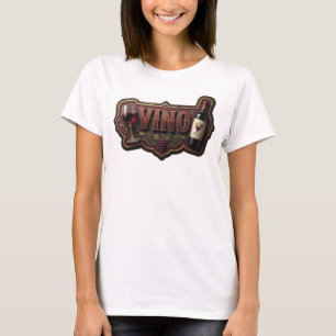 T-shirt Tee-shirt VINO en or artistique