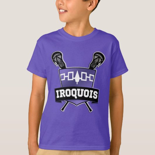 T-shirt Tee - shirts de crosse de la nation Iroquois (Devant)
