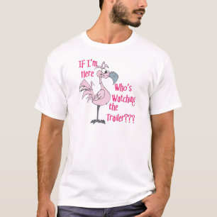 T-shirt Tee - shirts de la remorque à Flamant rose rose