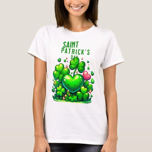 T-shirt Tee - shirts de la Saint Patrick : Célébrer en ver (Devant)