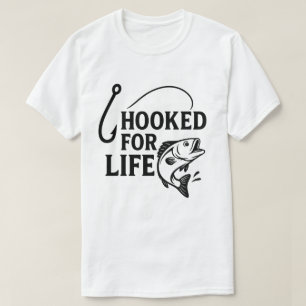 T-shirt Tee - shirts de pêche amusants - Serré pour la vie