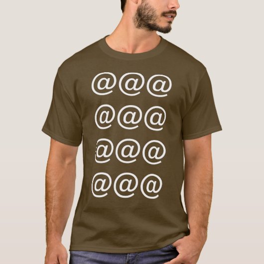 T-shirt Tee - shirts de symbole de clavier d'ordinateur @ (Devant)