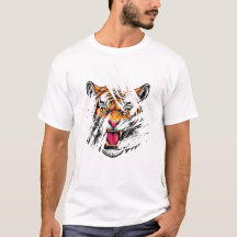 Tee - shirts du visage du tigre en colère