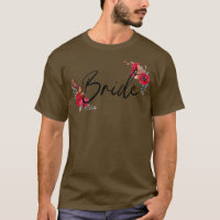 Tee - shirts Fleurs Femme Mariée Pour La Partie De