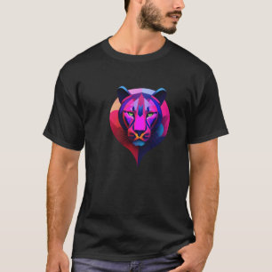 T-shirt Tee - shirts géométriques de résistance du lion