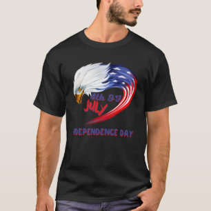 T-shirt tee - shirts graphiques unisex eagle pour 4 juille