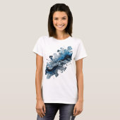 T-shirt Tee vibrant argent WATER FLOW Statement (Devant entier)