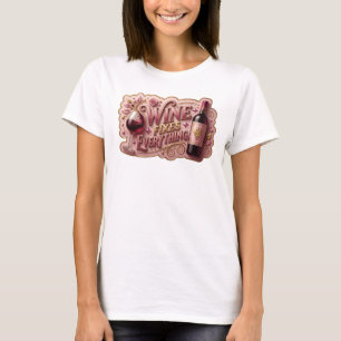 T-shirt Tee "VIN ROUGE CRISP RÈGLE TOUT"