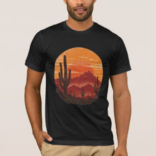 T-shirt Tee vintage Cactus du désert du Sud-Ouest au couch