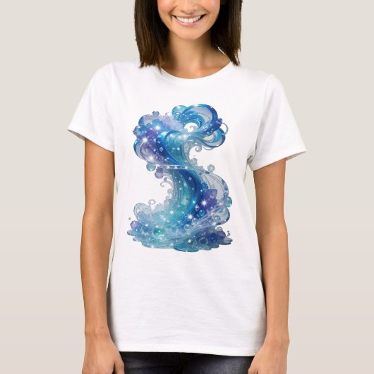 T-shirt Tee WAVE D'EAU Bleu Cool (Devant)