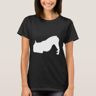 T-shirt Tee Yoga Bouledogue Français Chien Descendant
