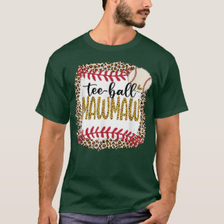 T-shirt Teeball Mawmaw, Leopard Teeball Mawmaw Pour Softba