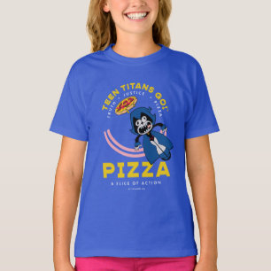 T-shirt Teen Titans Go ! Corbeau "Pizza de la Justice Véri