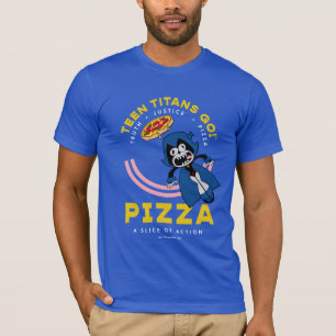 T-shirt Teen Titans Go ! Corbeau "Pizza de la Justice Véri