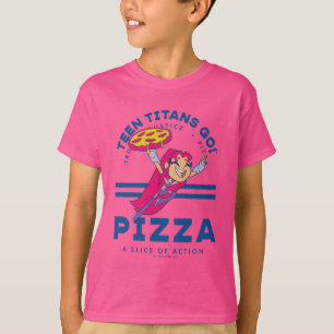 T-shirt Teen Titans Go ! Starfire "Truth Justice Pizza"