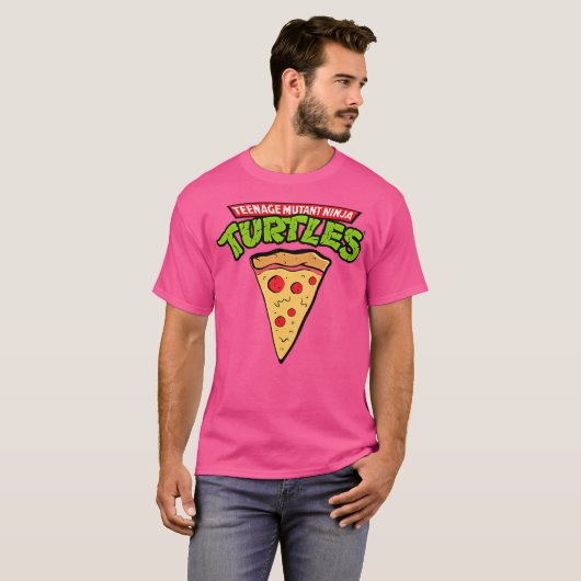 T-shirt Teenage Mutant Ninja Turtles Pizza Retro Classic P (Devant entier)