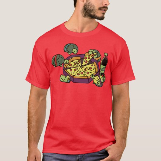 T-shirt Teenage Turtle Pizza Lover by Tobe Fonseca (Devant)