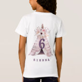 T-Shirt Teepee d'anniversaire d'âge aquarelle teepee t-shi (Dos)