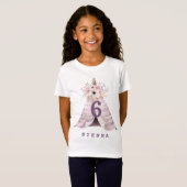 T-Shirt Teepee d'anniversaire d'âge aquarelle teepee t-shi (Devant entier)
