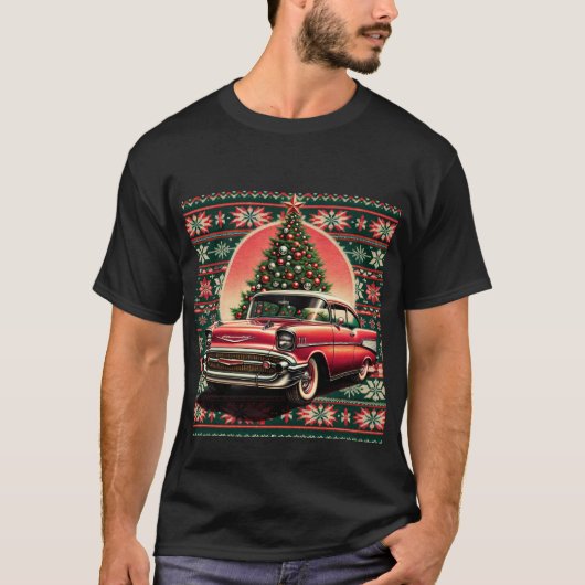 T-shirt Teeshirt Noel Chevy Bel Air (Devant)
