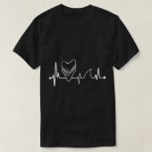 T-shirt Teeth heartbeat requin fossile chasseur mégalodon  (Design devant)