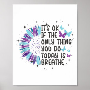 T-shirt tegen depressie bewustzijn en suïcidepreve poster