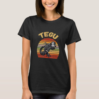 T-shirt Tegu Vintage Retro Sunset Reptile Tegu Lizard Rept