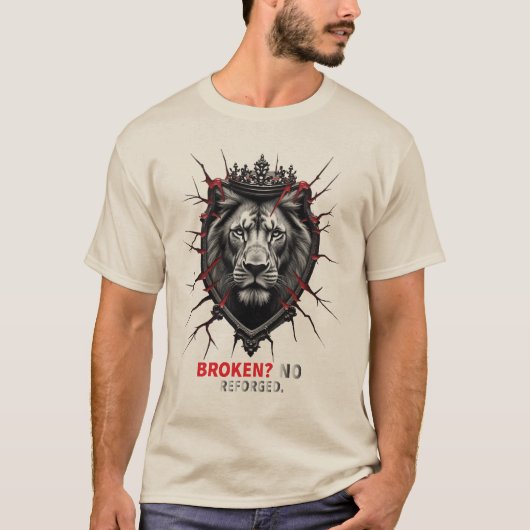 T-shirt Teigne de lion courbé - Symbolis de miroir brisé (Devant)