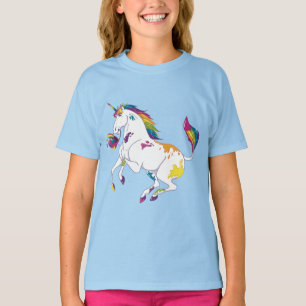 T-shirt Teindre La Peinture Unicorn Les Enfants Chemise