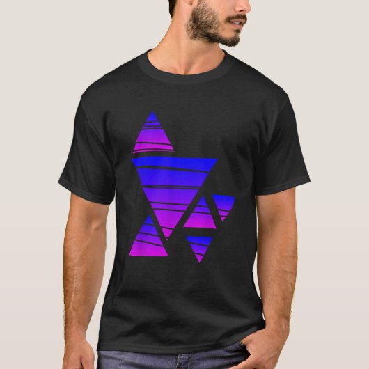 T-shirt Teinte de forme géométrique Triangle (Devant)