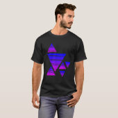 T-shirt Teinte de forme géométrique Triangle (Devant entier)