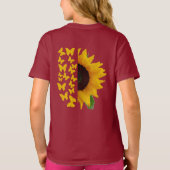 T-shirt Teinte tournesol et papillon (Dos)