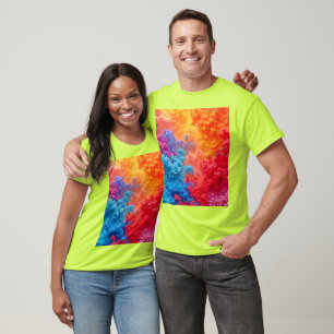 T-shirt Teintes de Nuages Abstraits Vibrants