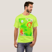 T-shirt Teintes Vertes & Orange (Devant entier)