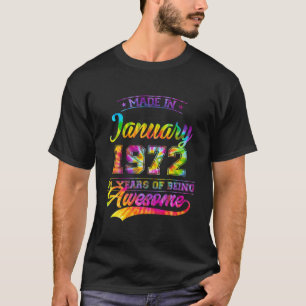 T-shirt Teinture 50E Anniversaire 50 Ans Fabriqué En Janvi