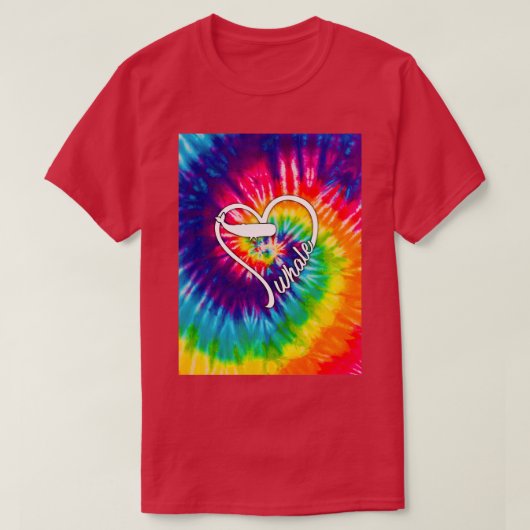 T-shirt Teinture à cravate complète Baleine (Design devant)