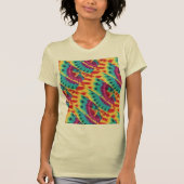 T-shirt Teinture cravate Mélangée En Turquoise Violet Jaun (Devant)