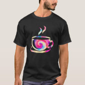 T-shirt Teinture d'aquarelle teinture arc-en-ciel café pou (Devant)