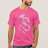 T-shirt Teinture de dragon rose (Devant)
