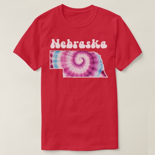 T-shirt Teinture de noue du Nebraska (Design devant)